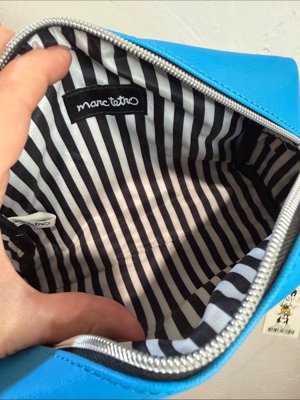 Marc Tetro Blue Schnauzer cosmetic bag- My Schnauzer Design NWT - Picture 8 of 8